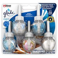 Glade PlugIns Scented Oil Refill Blue Odyssey, Essential Oil Infused Wall Plug in, 3.35 FL OZ, Pack of 5