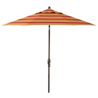 Treasure Garden 9-Foot (Model 810) Deluxe Auto-Tilt Market Umbrella Bronze Frame Sunbrella Fabric: Astoria Sunset Stripe (Includes Extended Frame Warrantee)