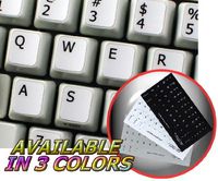 ENGLISH US NON-TRANSPARENT KEYBOARD STICKERS ON WHITE BACKGROUND BACKGROUND FOR DESKTOP, LAPTOP AND NOTEBOOK
