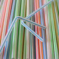 Bendable Straws, Flexible Drinking Straw, 200 Disposable Plastic Straws 8'' Long