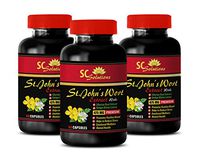 Natural Supplements for Depression - ST. John's Wort Extract - Supplements for Anxiety and Depression - 3 Bottles 180 Capsules