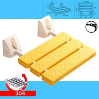 Shower seat,Folding seat Anti-skidding Wall chair Plastic Change shoes Bathroom Rest Corridor Changing shoes-A
