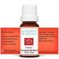 Passion Essential Oil Blend 100% Pure for Aromatherapy - Therapeutic Grade - Works Well with Organic Aroma Diffusers - 10 ml Bottles