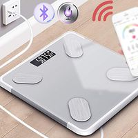 XF Scales Body Fat Scale - Smart Bluetooth Charging Model Precision Small Electronic Scale Sports Weight Loss Scale Adult Male and Female Fat Scale Bathroom Accessorie (Color : Pearl White)