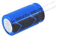 NTE Electronics NEV1500M6.3 Series NEV Aluminum Electrolytic Capacitor, 20% Capacitance Tolerance, Radial Lead, 1500µF Capacitance, 6.3V Voltage