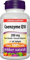 Webber Naturals Coenzyme Q10 High Potency Antioxidant Softgels, 200mg 60 Softgels