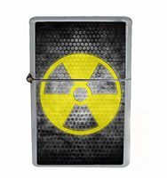 Helo Radioactive Radiation Warning Symbol Flip Top Oil Cigarette Lighter