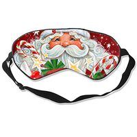 COLOMAKE Lightweight and Comfortable Super Soft Adjustable Happy Santa Claus Candy Eye Mask for Sleeping Shift Work Naps Night Blindfold Eyeshade for Men and Women
