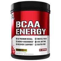 Evlution Nutrition BCAA Energy - Essential BCAA Amino Acids, Vitamin C + Natural Energizers for Performance, Immune Support, Muscle Building, Recovery, B Vitamins, Pre Workout, 65 Serv, Cherry Limeade