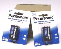 12 Pack Panasonic Super Heavy Duty 9V Batteries Retail Packaging