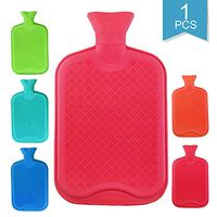WTSHOP Premium Simple Rubber 2.5L Hot Water Bag(Random Color),Great for Pain Relief,Hot and Cold Therapy,Natural Rubber BPA Free- Durable Hot Water Bottle