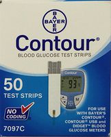 Bayer Ascensia Contour 50 Blood Glucose Test Strips  , 100 Test Strips Boxes (Pack of 2)