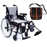 Karman S-Ergo 305 Ultra Lightweight Ergonomic Wheelchair | Upgraded to Elevating Legrests | Seat Size 16" X 17" | Frame Color Rose Red & Free Black Medical Utility Bag with Trim!