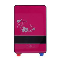 Boquite Water Heater, Instant Water Heater, Tankless Instant Electric Hot Water Heater for Home Bathroom Shower, Rose Red
