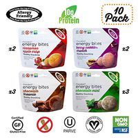 METABALL ENERGY BITES Vegan Allergy Friendly Protein Bites / 10g Plant Based Protein / Gluten Free Snacks / Performance Nutrition / Mixed Flavors / 10 pack