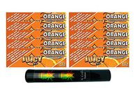 Herb Airtight Tube Pocket Protector with Juicy Jay's Orange 1.25 Flavored Hemp Rolling Papers 10 Count DC Crafts Nation- Rasta Skull