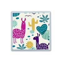 Contact Lens Box Holder Container Case Storage Eyecare Kit -Llama Cactus