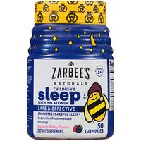 Zarbee's Naturals Children's Sleep with Melatonin Supplement, Natural Berry Flavored, 50 Gummies