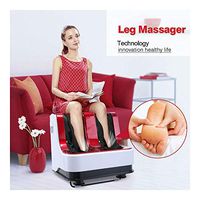 Red Shiatsu Kneading Rolling Vibration Heating Foot Spa Calf Ankle Leg Massager