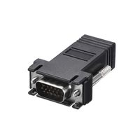 uxcell RJ45 to VGA Extender Adapter RJ45 Female Enternet to DB15 Male Port for Multimedia Video Black Pack of 5