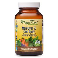 MegaFood, Men Over 55 One Daily, Supports Optimal Health and Wellbeing, Multivitamin and Mineral Supplement, Vegetarian, 60 tablets (60 servings)