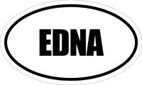Beach Graphic Pros 6" Printed Euro Style Oval EDNA Decal Sticker décor Impact Font Style.