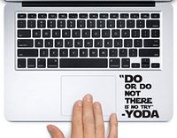 Yoda Quote Do or Do Not There is No Try Star Wars Printed Trackpad Clear Vinyl Decal Sticker Compatible with Apple MacBook Pro Air 11" 12" 13" 15" All Years Laptop Keyboard (11 " MacBook Air)