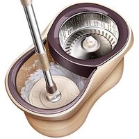 XJAXY Spin Mop with Stainless Steel Foot Pedal Bucket and 2 PCS Microfiber Mop Refills, Spin Mop Bucket Set for Hardwood Floor Cleaning Masthome