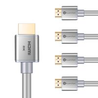 Buyer's Point Ultra High Speed HDMI 2.1 Cable CL3 Rated Dynamic HDR 1.8M(6ft) 8K 120Hz, 48Gbps, Dolby Vision, eARC, Compatible with Apple TV, Nintendo Switch, Roku, Xbox, PS4,(Gray CL3 Pack, 5 Pack)