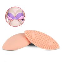 Electric Breast Massage Wireless Vibrating Silicone Chest Breast Enhancer Enlargement Invisible Bras Prosthesis Pasties Implants Forms Inserts Pump,Flesh