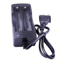 Onefa Universal AC 110V 220V LED Dual Battery Charger for 18650 Rechargeable 3.7V Li-ion Battery US (Black)