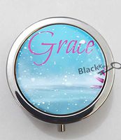 BlackKey Grace Beautiful Inspirational Word 3-Compartment Decorative Pocket Gift Box Case Organizer for Pill, Color 1 -1711