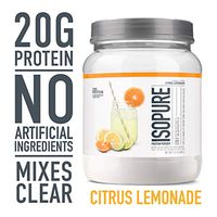 ISOPURE INFUSIONS, Refreshingly Light Fruit Flavored Whey Protein Isolate Powder, “Shake Vigorously & Infuses in a Minute”, Citrus Lemonade, 16 Servings
