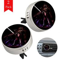 Space soldier two silver air freshener aromatherapy essential oil diffusers for car vent clip portable with four refill pads 1.33x1.83in