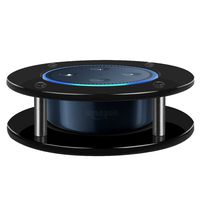 Fintie Portable Acrylic Stand Guard for Amazon Alexa Echo Dot - Enhanced Strength and Stability Station Holder Jet Black (SAAD037AD-US)