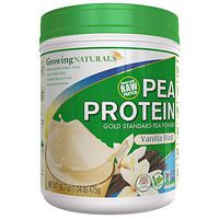 Growing Naturals | Plant Based Protein, Gold Standard Raw Pea Protein Powder | Vanilla Blast | Non-GMO, Vegan, Gluten-Free, Keto Friendly, Shelf-Stable | 1LB
