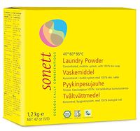 Sonett Organic Laundry Powder for Colors 42oz / 1.2kg - with Organic Vegetable Oil soap, Without enzymes, GMO-Free.Suitable for All Coloured and White Textiles Made from Cotton, Linen, Hemp.