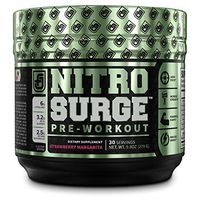NITROSURGE Pre Workout Supplement - Energy Booster, Instant Strength Gains, Clear Focus, Intense Pumps - Nitric Oxide Booster & Powerful Preworkout Energy Powder - 30 Servings, Strawberry Margarita