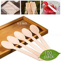 Pack of 100 Disposable Natural Birchwood Wooden Knives 6.5",Party Supplies for any Graduation, Luau, Fiesta, Tea Party, and More, Craft Supplies for Kids and Adults (Compostable & Biodegradable)
