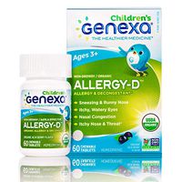 Genexa Allergy-D for Children – 60 Tablets | Certified Organic & Non-GMO, Physician Formulated, Homeopathic | Multi-Symptom Allergy Relief Medicine for Children