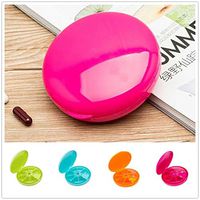 7 Day Pill Organizer Box-Pill Splitter Case,Portable Daily Weekly Pill Medicine Storage Box Container for Home Office Travel (Green)