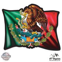 GT Graphics Mexican Flag Black - 3" Vinyl Sticker - for Car Laptop I-Pad Phone Helmet Hard Hat - Waterproof Decal