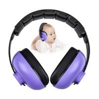 Noise Cancelling Headphones for Kids, Adjustable Babies Ear Protection Earmuffs Noise Reduction for 0-3 Years Babies, Toddlers, Infant (Purple)