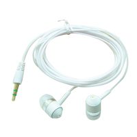 Cuitan New Crystal Cable Universal 3.5mm Plug in Ear Headphone Cellphone Music Movie Earphone Headset Wired Earphone with Microphone for iPhone, Xiao Mi, Moto, Meizu, Samsung - White
