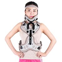 Halterung Head and Neck Chest Orthosis Neck Fixed Support Cervical Vertebra Correction Fracture Postoperative Rehabilitation Support Stent (Color : Gray)