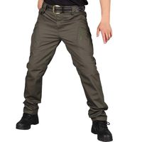 Men's Ripstop Military Pants Scratch-Proof Quick Dry Waterproof Climbing Camping Hiking Pants (S, Army Green)