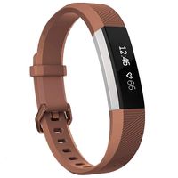 Henoda Compatible with Fitbit Alta/Fitbit Alta HR Bands, Small Brown Soft Replacement Band Adjustable Sport Strap Compatible for Fitbit Alta/Fitbit Alta HR/Fitbit Ace Fitness Wristbands