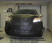 Lebra 2 Piece Front End Cover Black - Car Mask Bra - Fits - 2015-2016 Chevy Chevrolet Trax