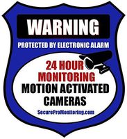 6"Real Blue Burglar Alarm Video Surveillance Security Decals Door & Window Stickers