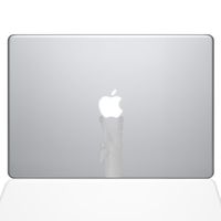 The Decal Guru Peace Sign Hand MacBook Decal Vinyl Sticker - 12" MacBook - Silver (1147-MAC-12M-S)